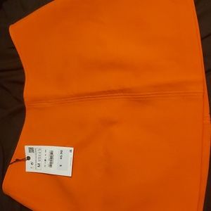 Zara orange mini skirt